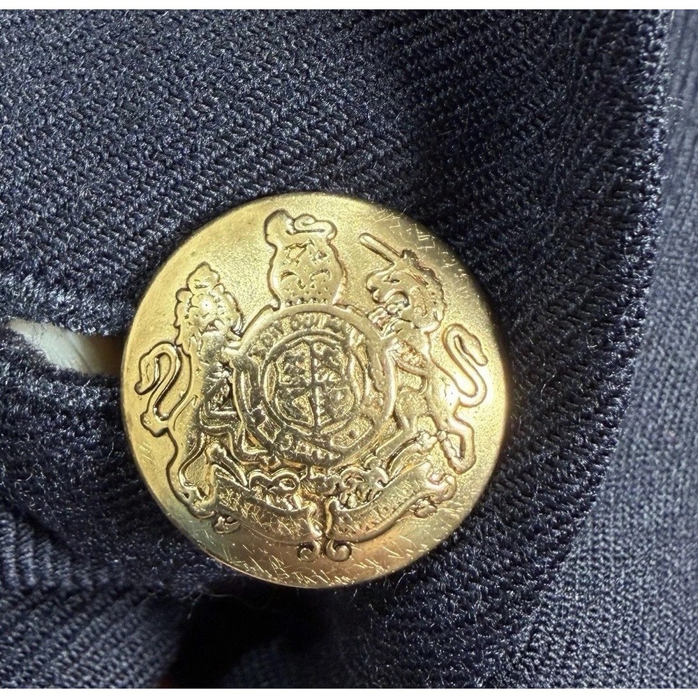 J Crew Schoolboy Blazer Womens Sz 2 Wool Blend Gold Buttons Navy Classic Preppy - Picture 7 of 9